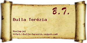 Bulla Terézia névjegykártya